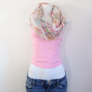 y2k floral infinity scarf pink green indie sleaze accessory